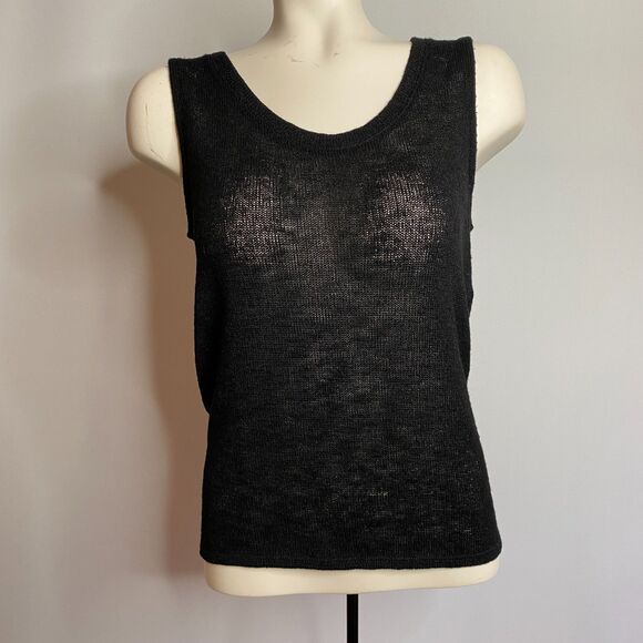 Element Streetwear Black Knit Top Back Keyhole Details Sleeveless Size M - Picture 1 of 10